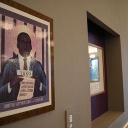 Photo of framed Icon of Martin Luther King, Jr hanging in the Hallway of St. James'