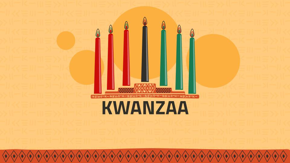 Kwanzaa kinara and candles